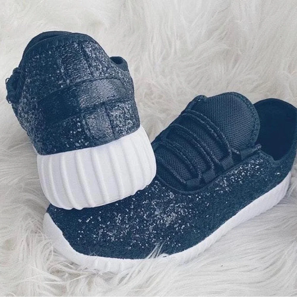 Black Glitter‎ Sneakers